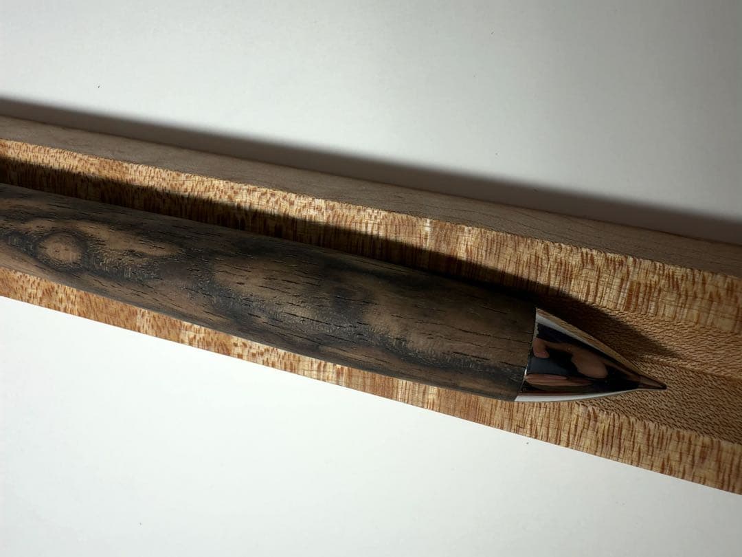 もも　工房楔　黒柿孔雀杢　トレチェーレ　ボールペン　筆記具