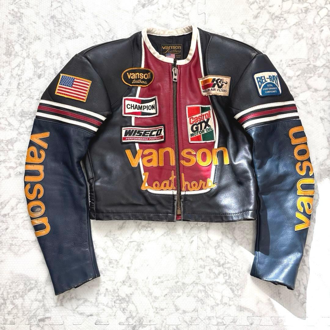 VANSON バンソン ワンスター レザージャケット 38