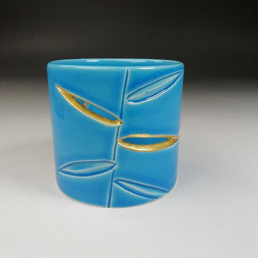 Ｗ９　蓋置　『芦透　蓋置』『竜谷窯　宮川香雲 造』　共箱　茶道具