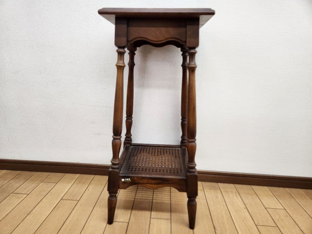 カリモク　コロニアル　電話台　花台　置台