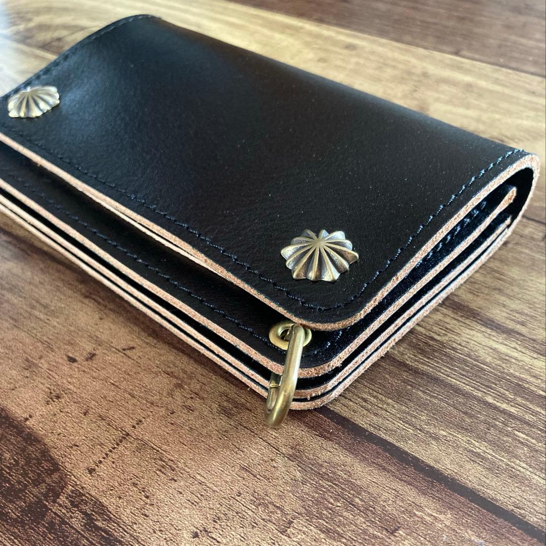 【BMX】ミドルトラッカーウォレット ダークグリーン【お札を折らずに収納】