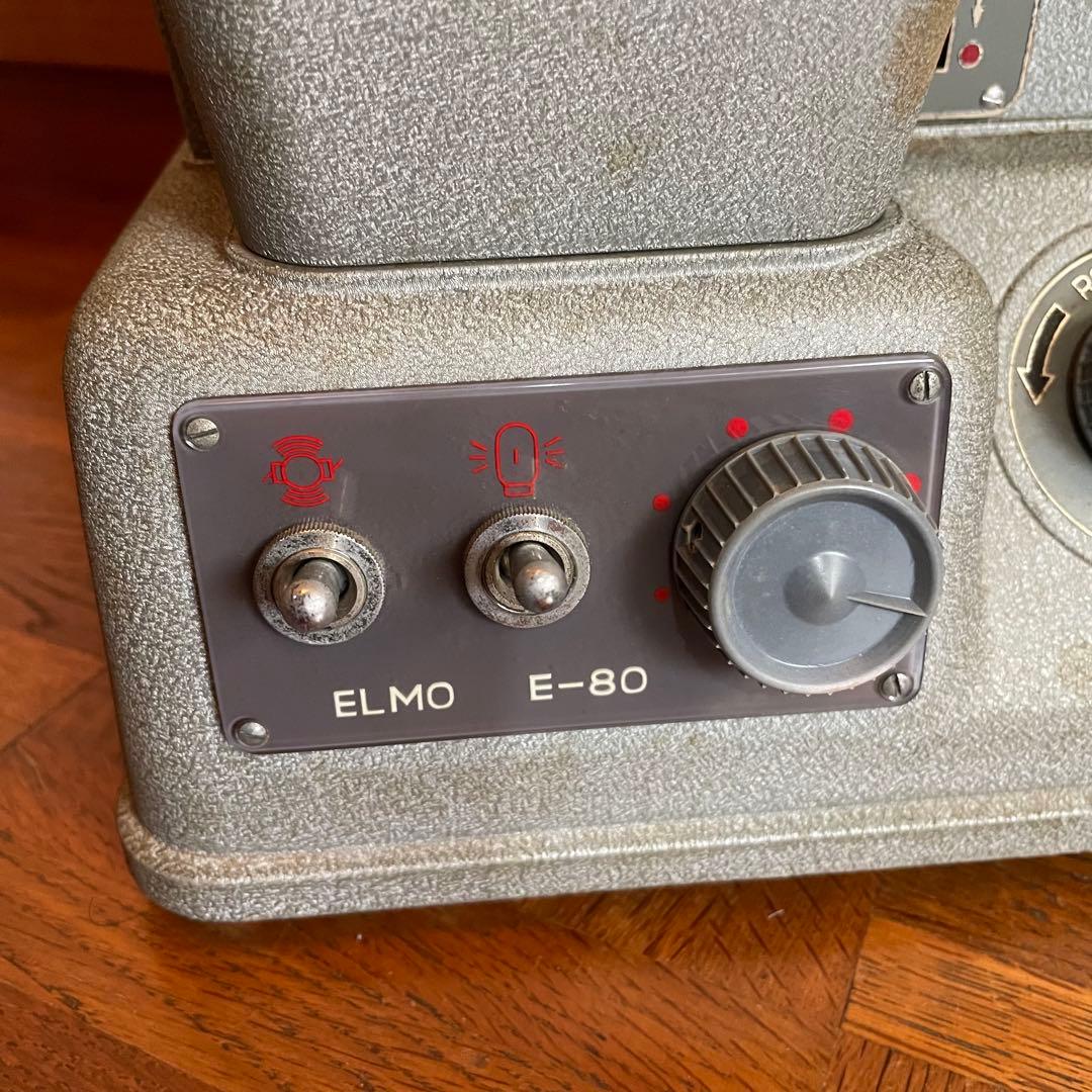 【匿名便】ELMO 8mm 映写機 E-80 ケース・外箱付き