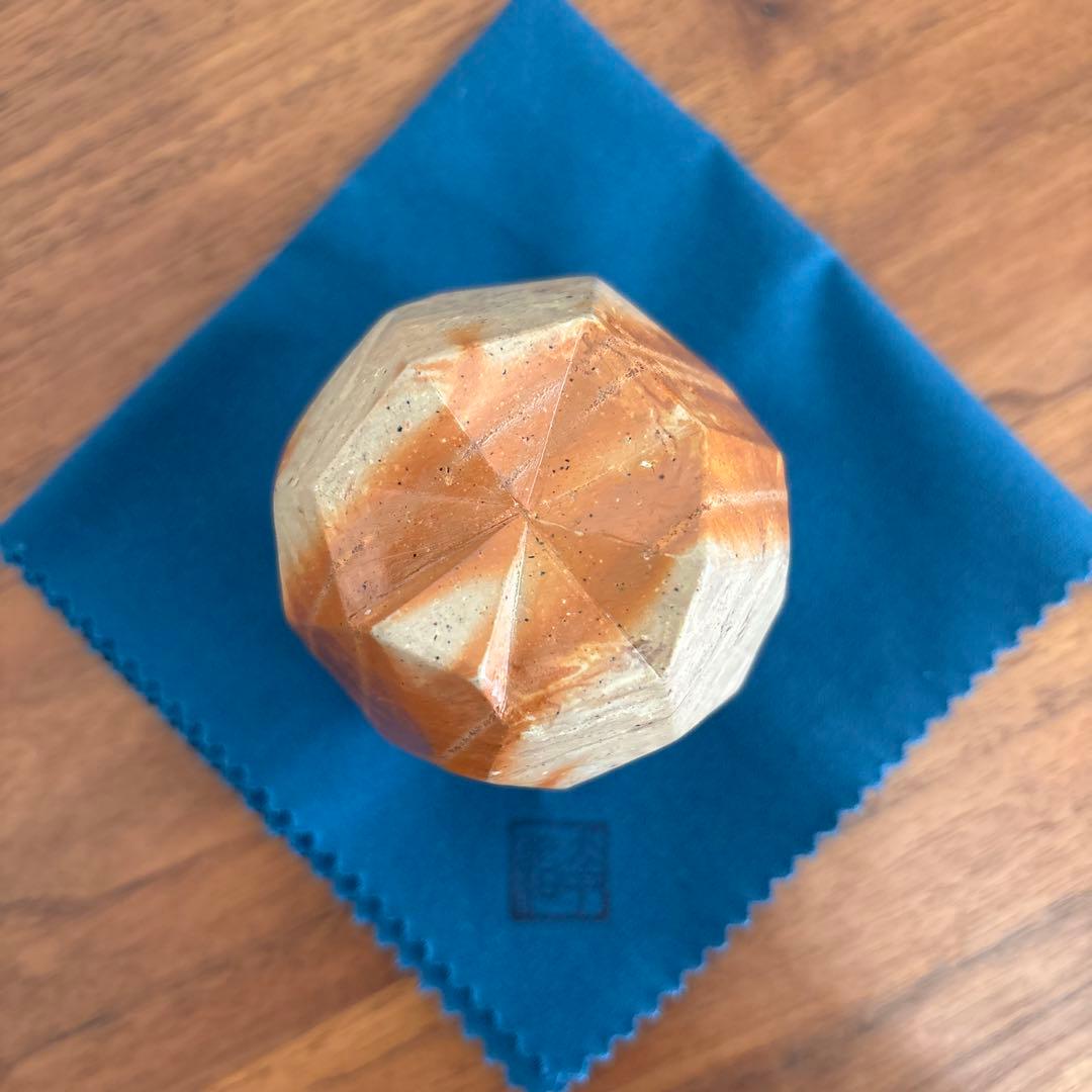 中原幸治　酒呑　備前焼　 供箱 共布 栞付き