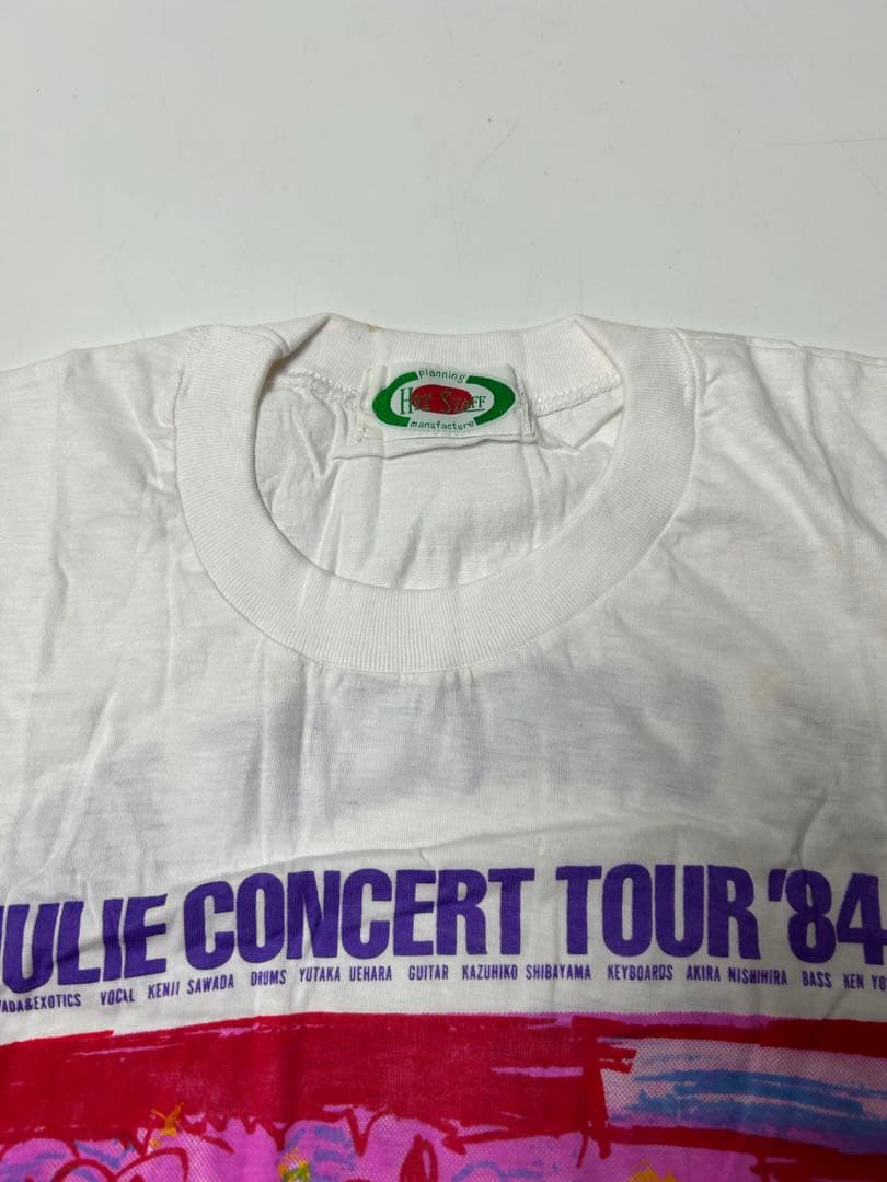 HOT STAFF ジュリー　コンサートツアー　’84 Tシャツ　ホワイト