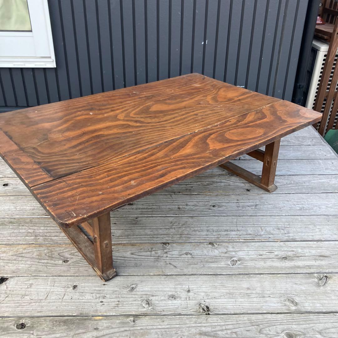 昭和レトロ 古家具 無垢材 木製座卓 ちゃぶ台 文机 お経台 経机 アンティーク