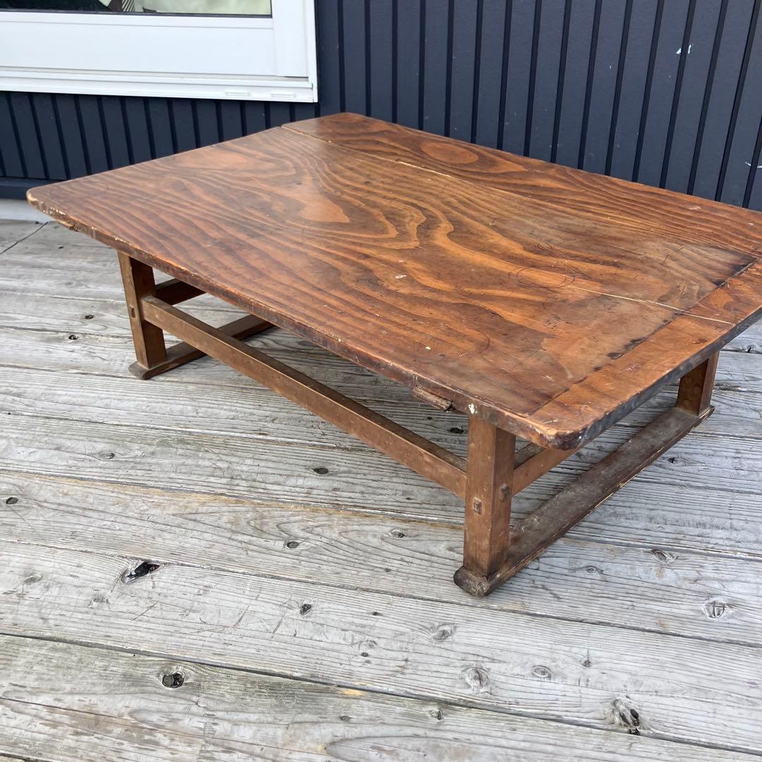 昭和レトロ 古家具 無垢材 木製座卓 ちゃぶ台 文机 お経台 経机 アンティーク