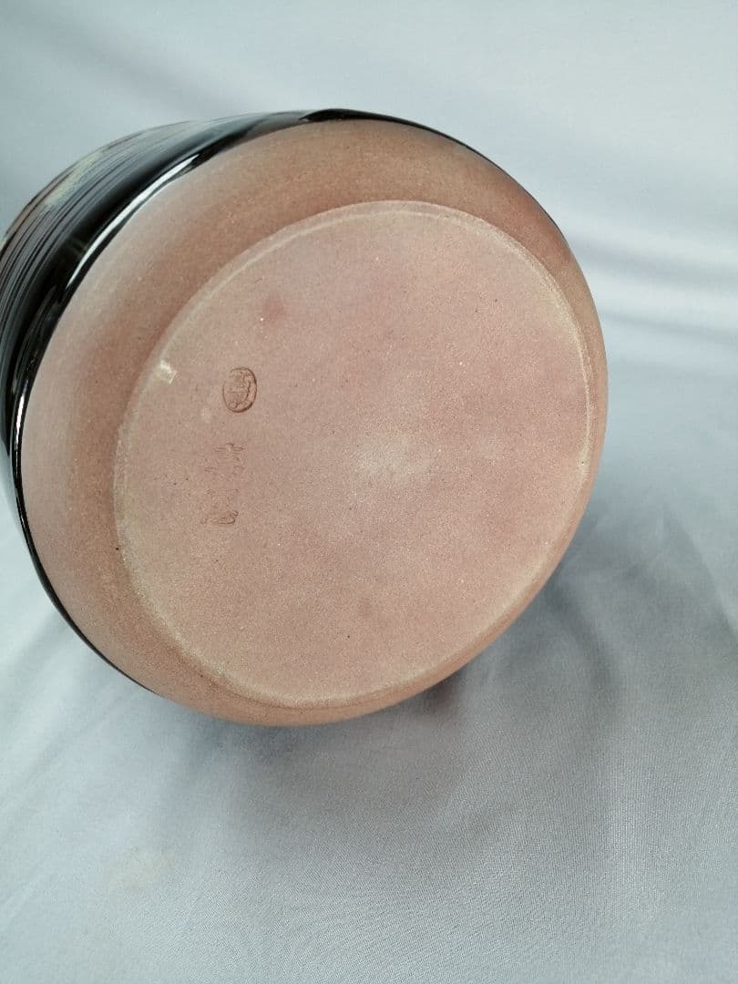 【茶道具】高取喜恵造　高取焼丸水指　水指392