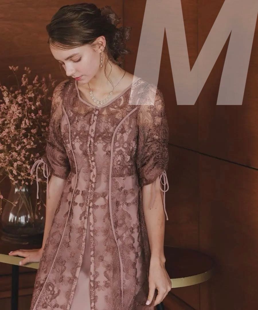 カ★新品★ドリードール　刺繍レースロングカーデキャミワンピセットドレス