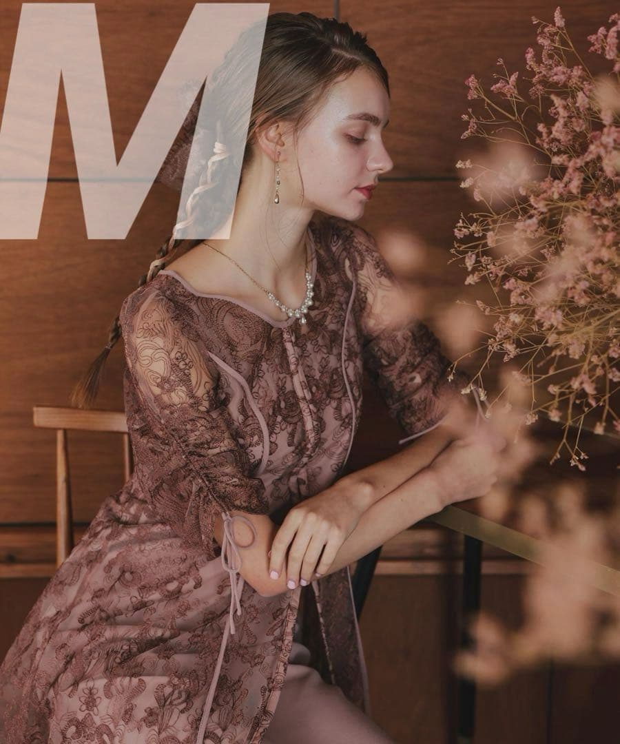 カ★新品★ドリードール　刺繍レースロングカーデキャミワンピセットドレス