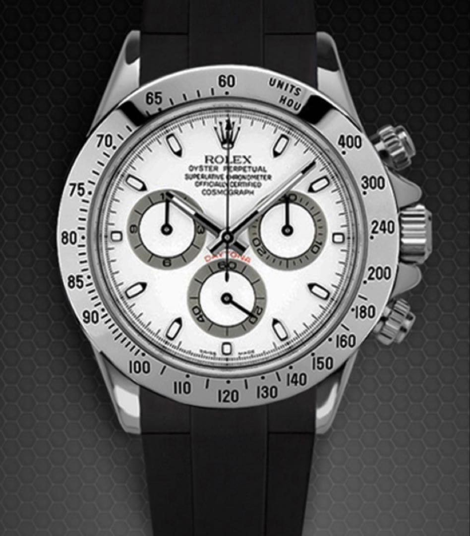 【コンディション◎】定価4.2万ROLEXデイトナ用RUBBER B 【尾錠付】