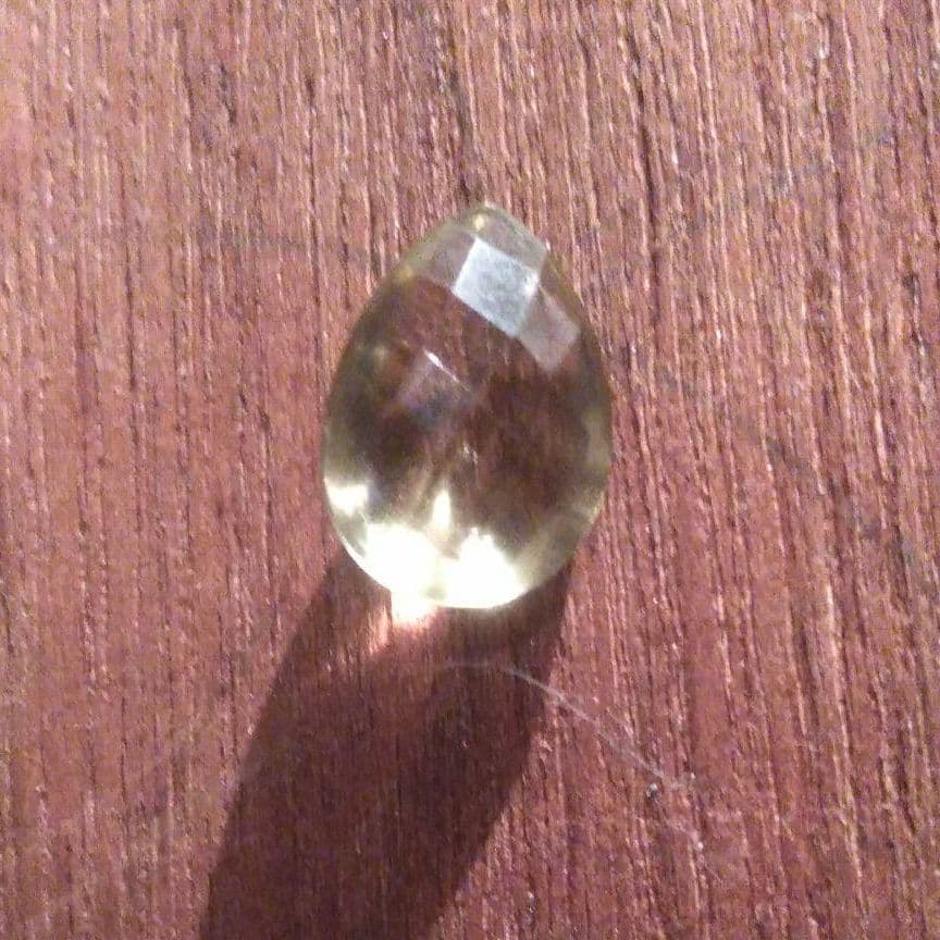 高品質　宝石　レモンクオーツ　カボションルース　ドロップ型