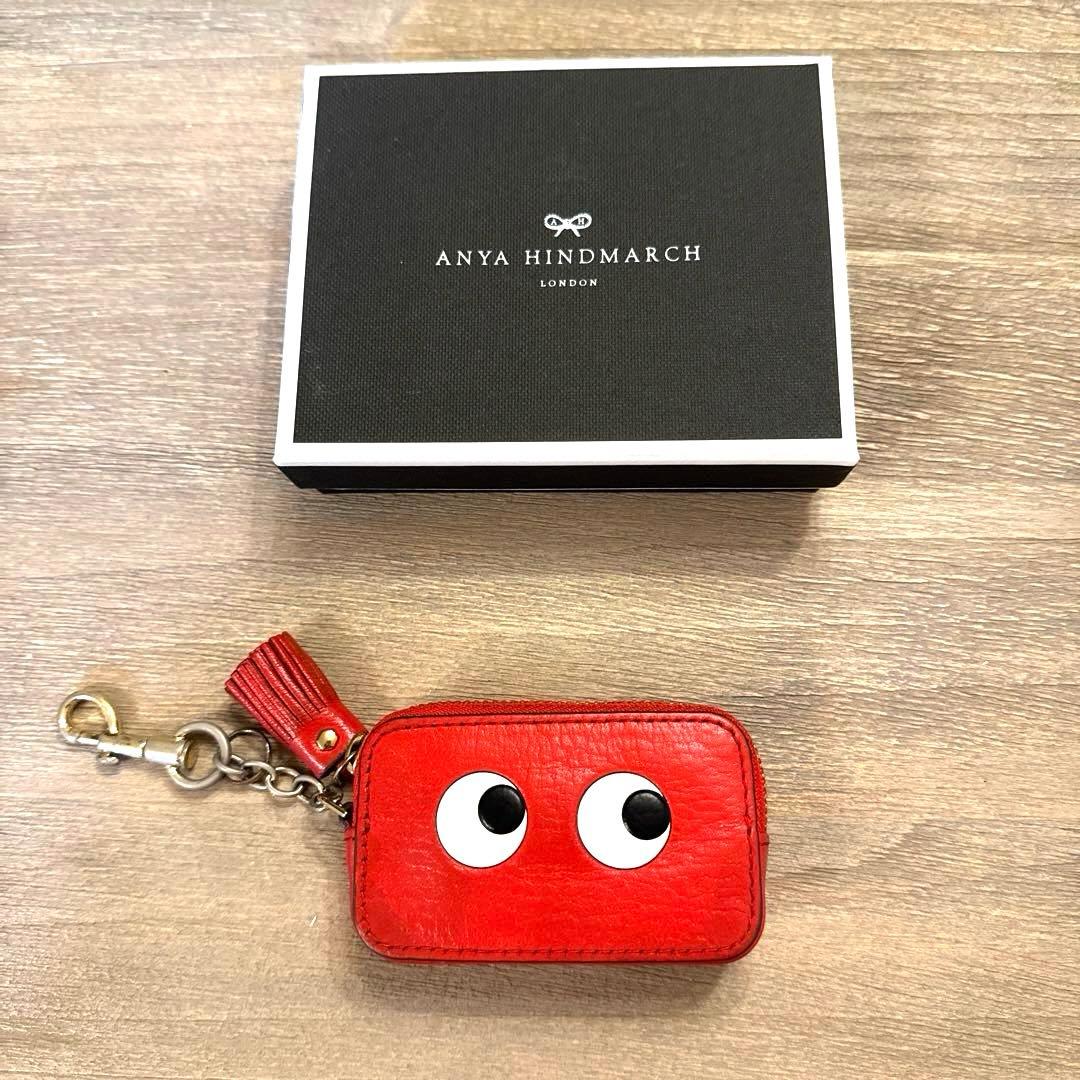 ANYA HINDMARCH レザーケース レッド