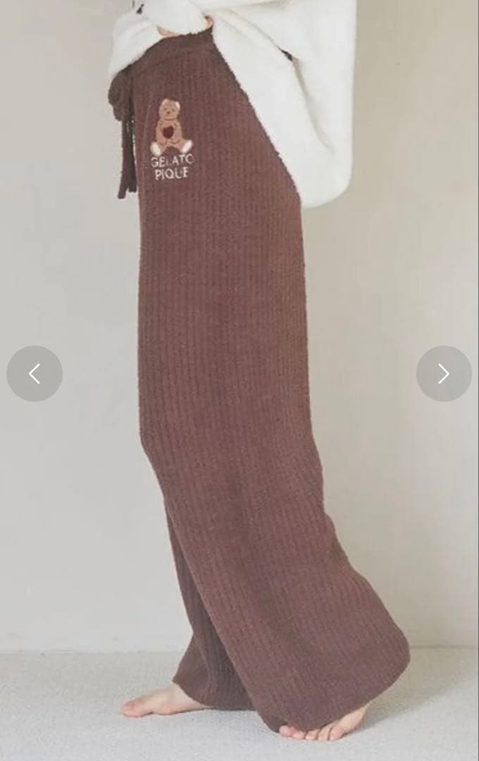 新品タグ付❤︎ジェラートピケベビモコハートベアジャガードプルオーバー＆パンツSET