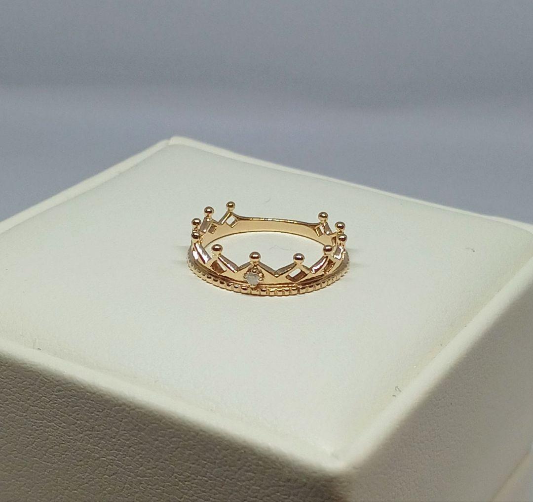 【クリーニング済】【美品】NOJESS クラウンデザイン ゴールドリング3号