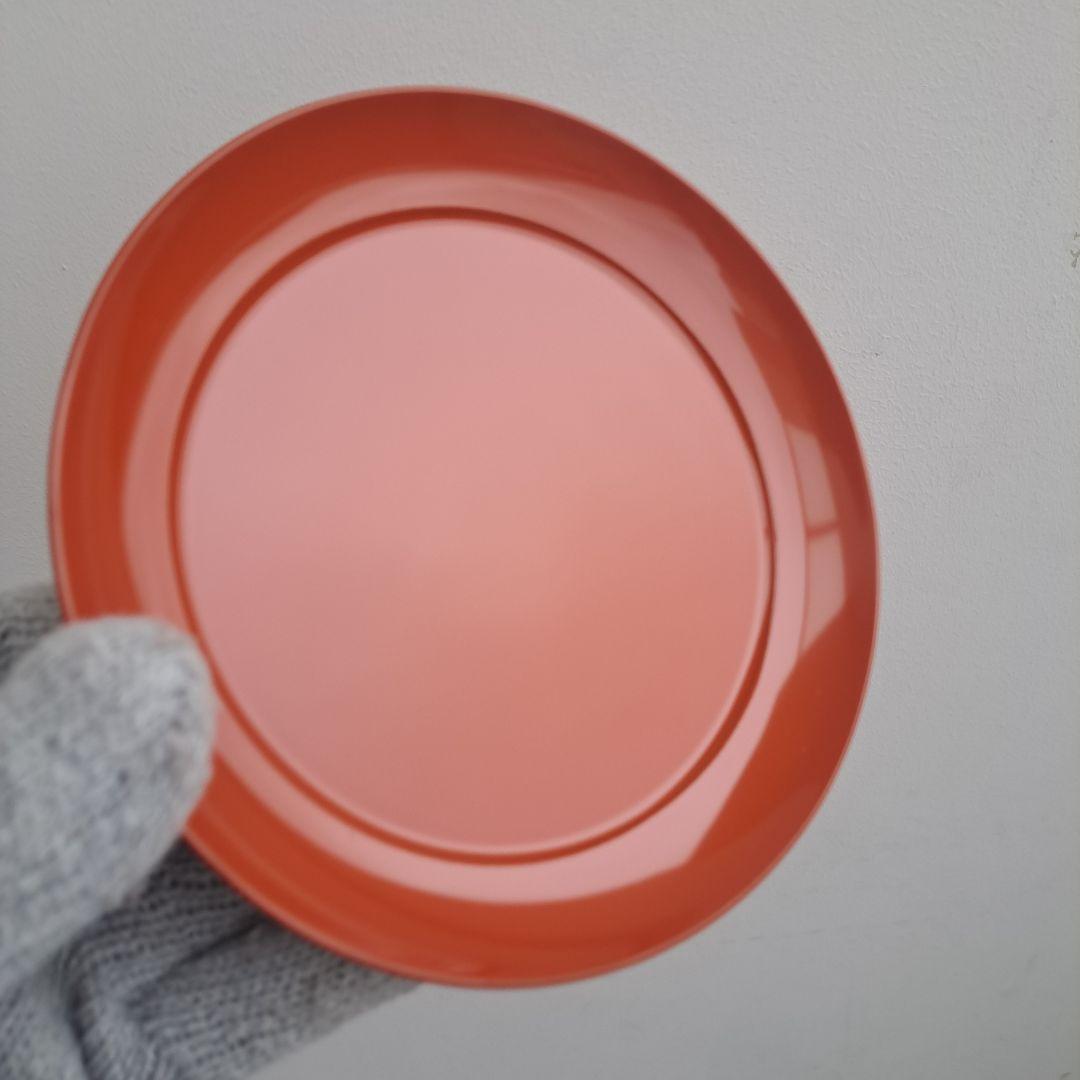 【京都漆器　楪子×10客】天然木製　洗朱色　長期保管品