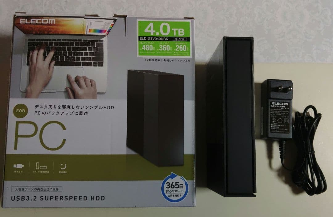 ☆ELECOM 4TB 外付けハードディスク USB3.2☆