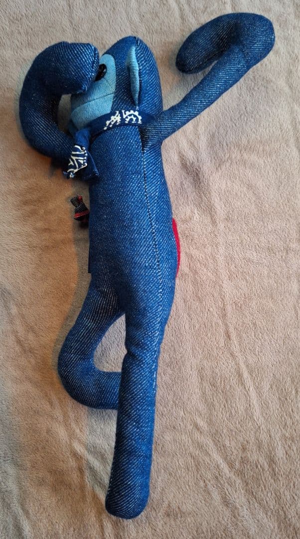 ハリウッドランチマーケット干支　さるデニム　ターコイBLUEBLUE 聖林公司