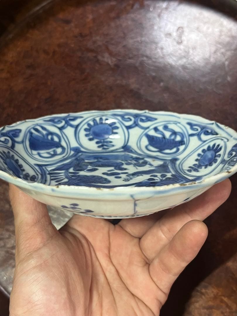 古染付　水鳥　民藝　民芸　虫喰い　芙蓉手　古伊万里　染付　膾　景徳鎮　くらわんか