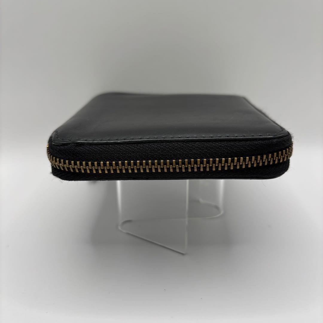 美品　comme des garcons 二つ折り財布　ブラック　ラウンドジップ