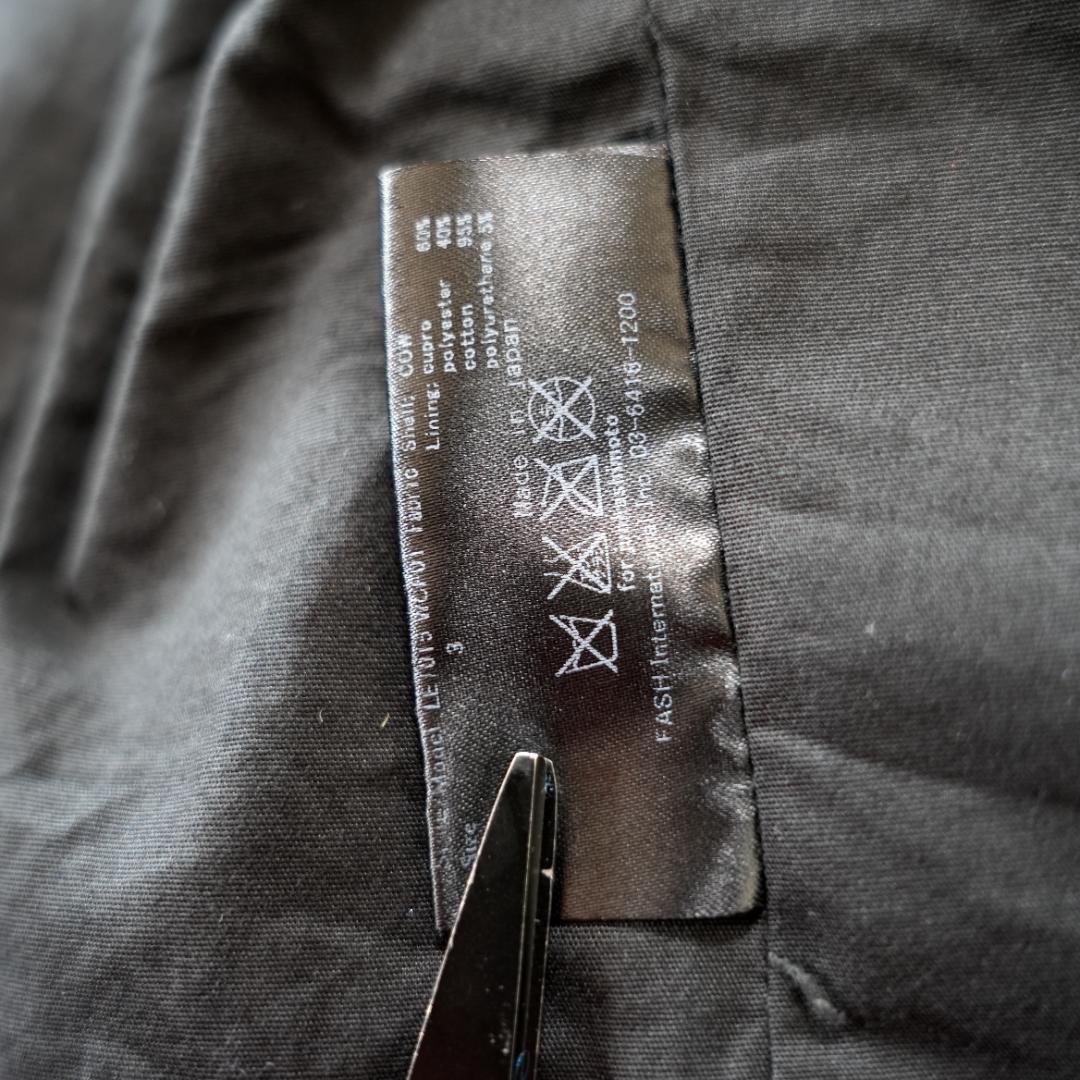 【美品】junhashimoto　襟付きシワ加工レザージャケット　L　黒