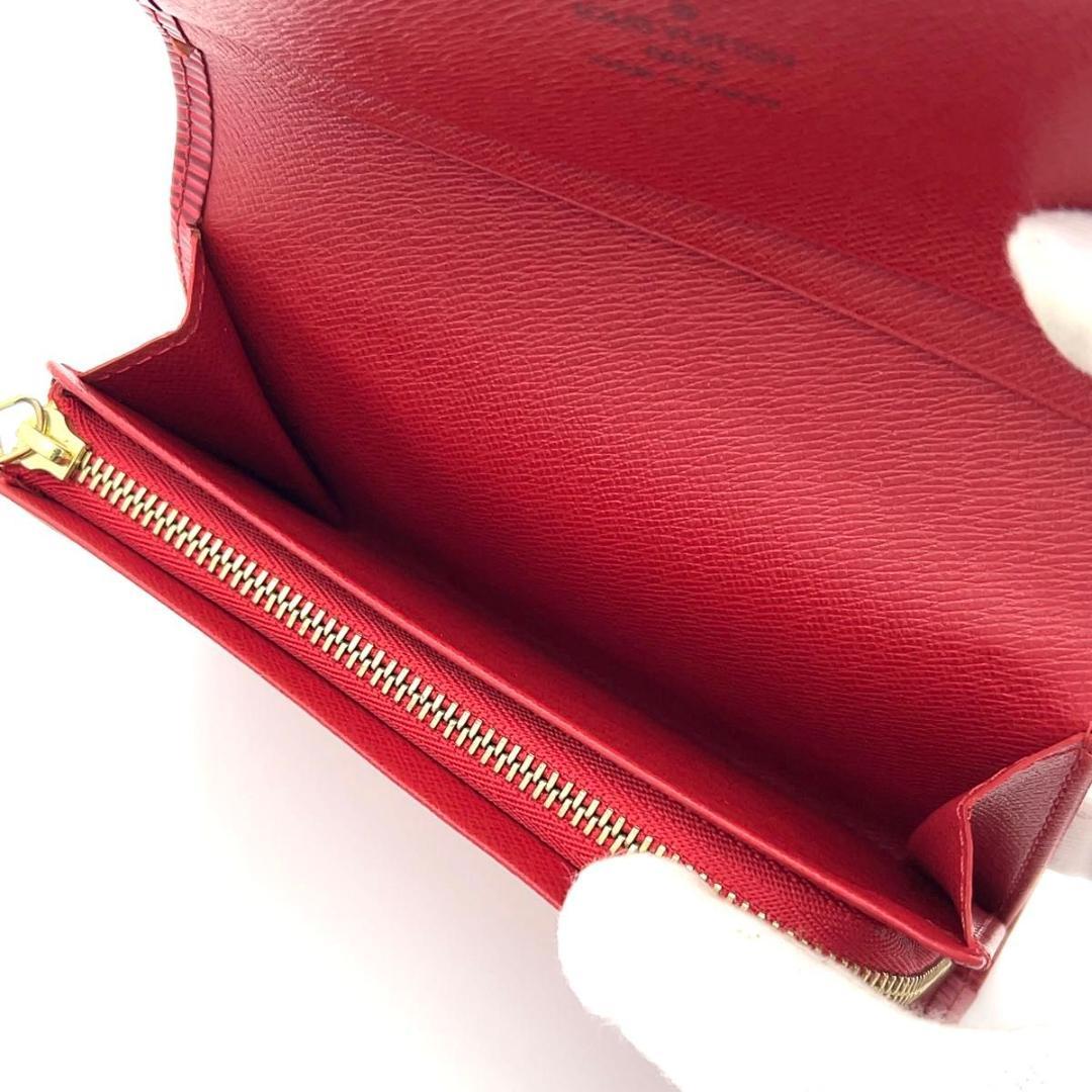 極美品★ルイヴィトン エピ 二つ折り財布 トレゾール L字ファスナー レッド
