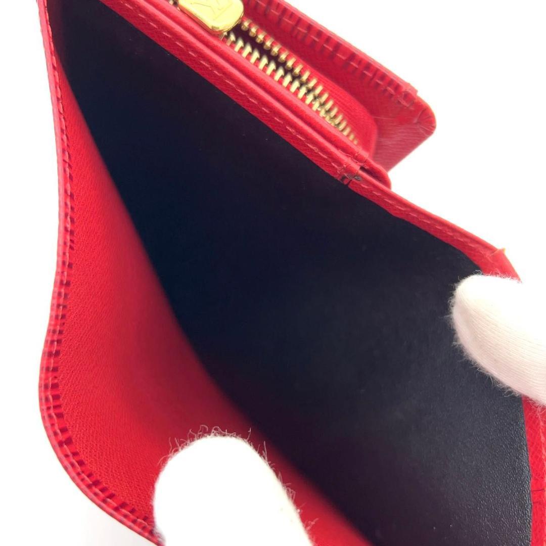 極美品★ルイヴィトン エピ 二つ折り財布 トレゾール L字ファスナー レッド