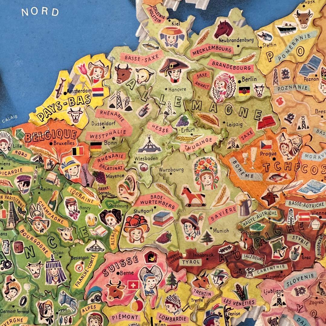 【超レア！】ヴィンテージ フランス Yoplait パズル ヨープレイ 蚤の市