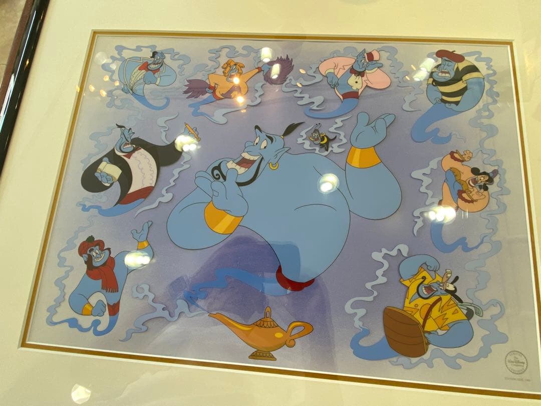 希少！ディズニーセル画アニメ「アラジン」インテリア　証明書付
