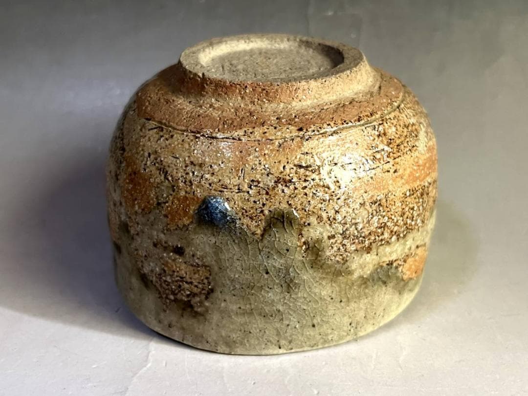 茶碗■古い伊賀焼 涙痕茶わん お茶道具 ぐい呑み酒器 古美術 時代物 骨董品■