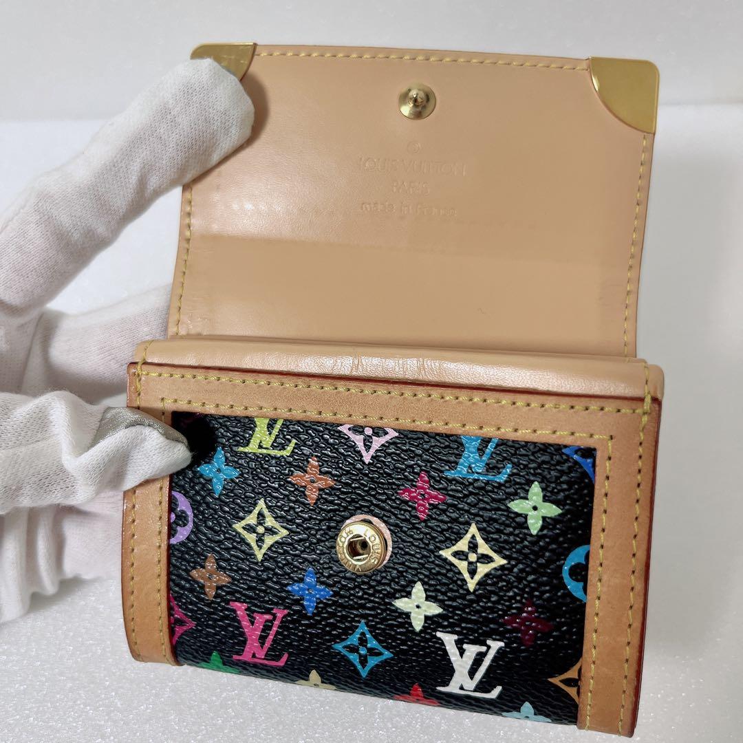 最終価格LOUIS VUITTON ポルトモネ プラ 小銭入れ財布 マルチカラー