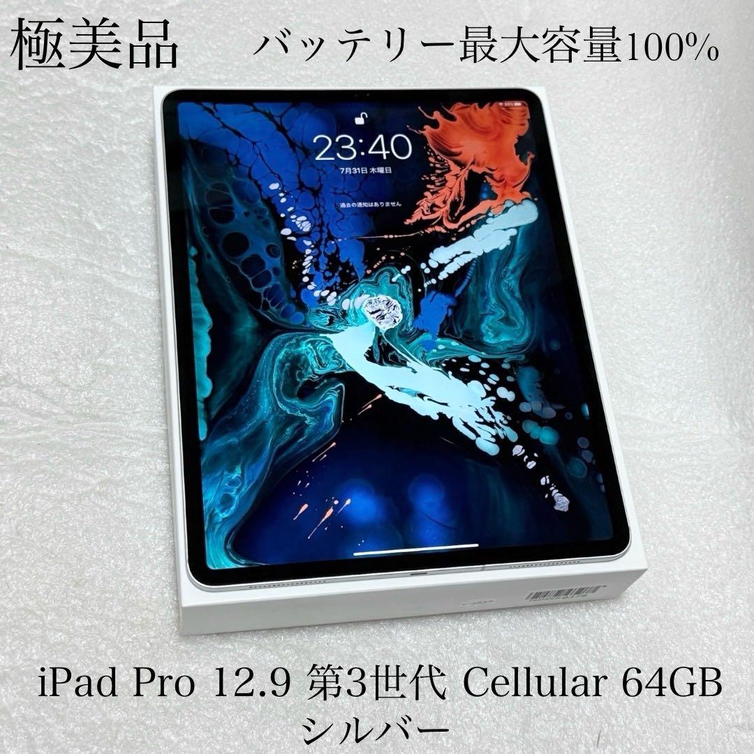 極美品　バッテリー容量100%　iPad Pro 12.9 第3世代 64GB