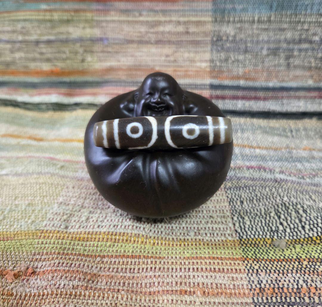 048　天珠　正統派　三眼天珠　dzibeads！