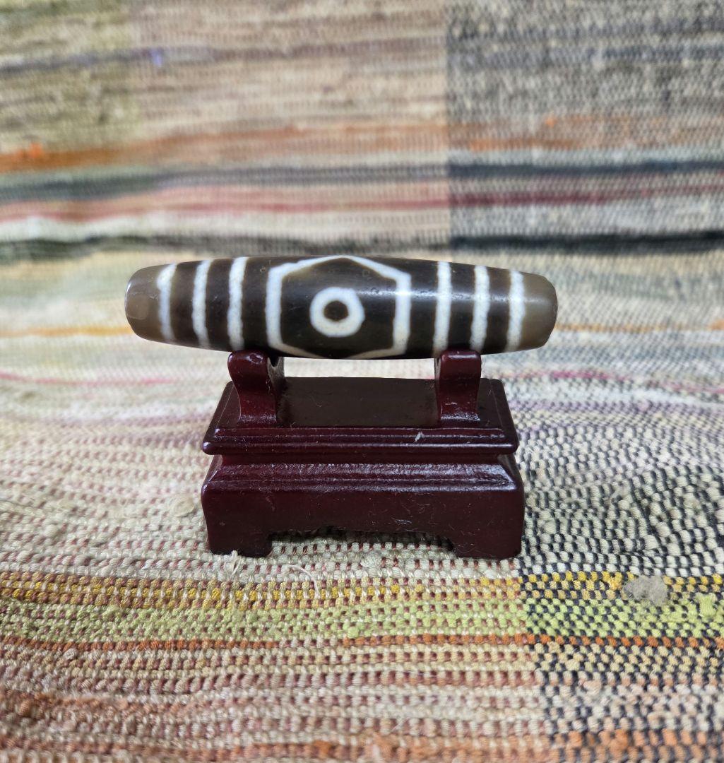 048　天珠　正統派　三眼天珠　dzibeads！