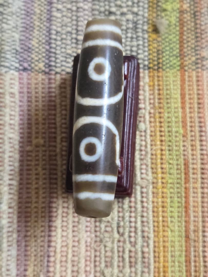 048　天珠　正統派　三眼天珠　dzibeads！