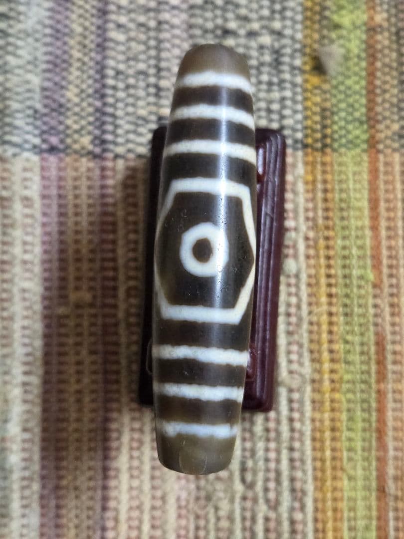 048　天珠　正統派　三眼天珠　dzibeads！