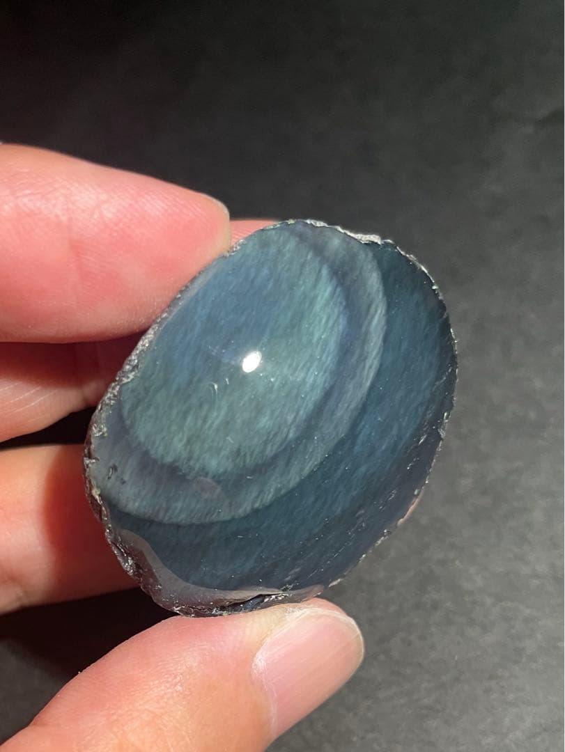 研磨品　十勝石玲瓏特選5個セット　レインボーオブシディアン