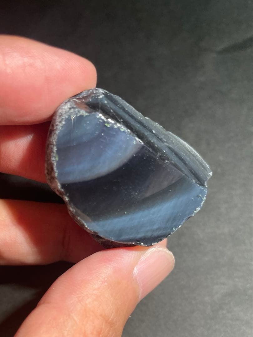 研磨品　十勝石玲瓏特選5個セット　レインボーオブシディアン