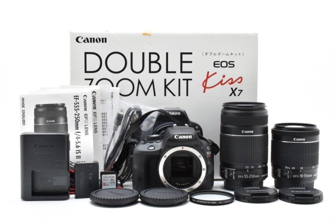 ★極上品★ CANON EOS Kiss X7 ダブルズームキット 元箱付属
