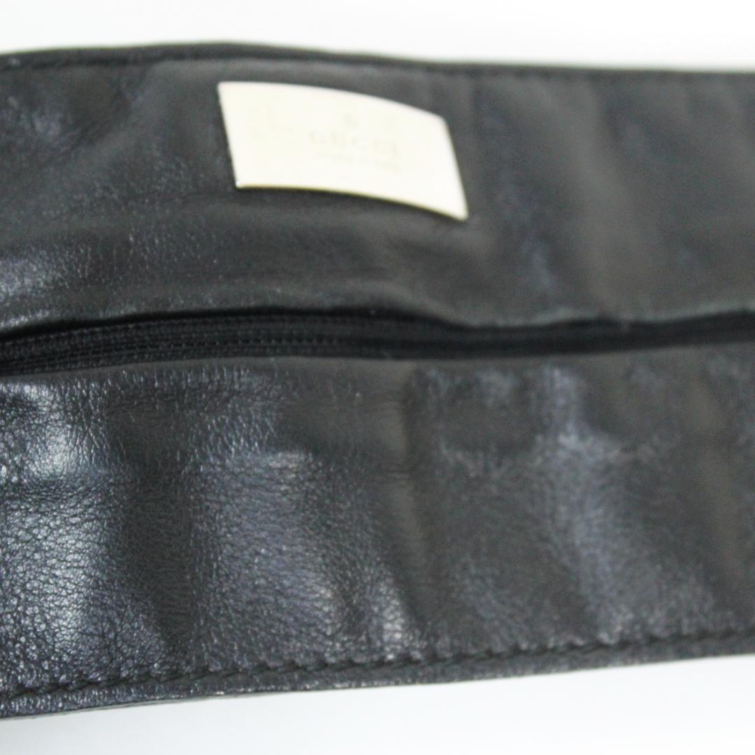 激レア 極美品 GUCCI グッチ リストバンド ケース レザー ブラック