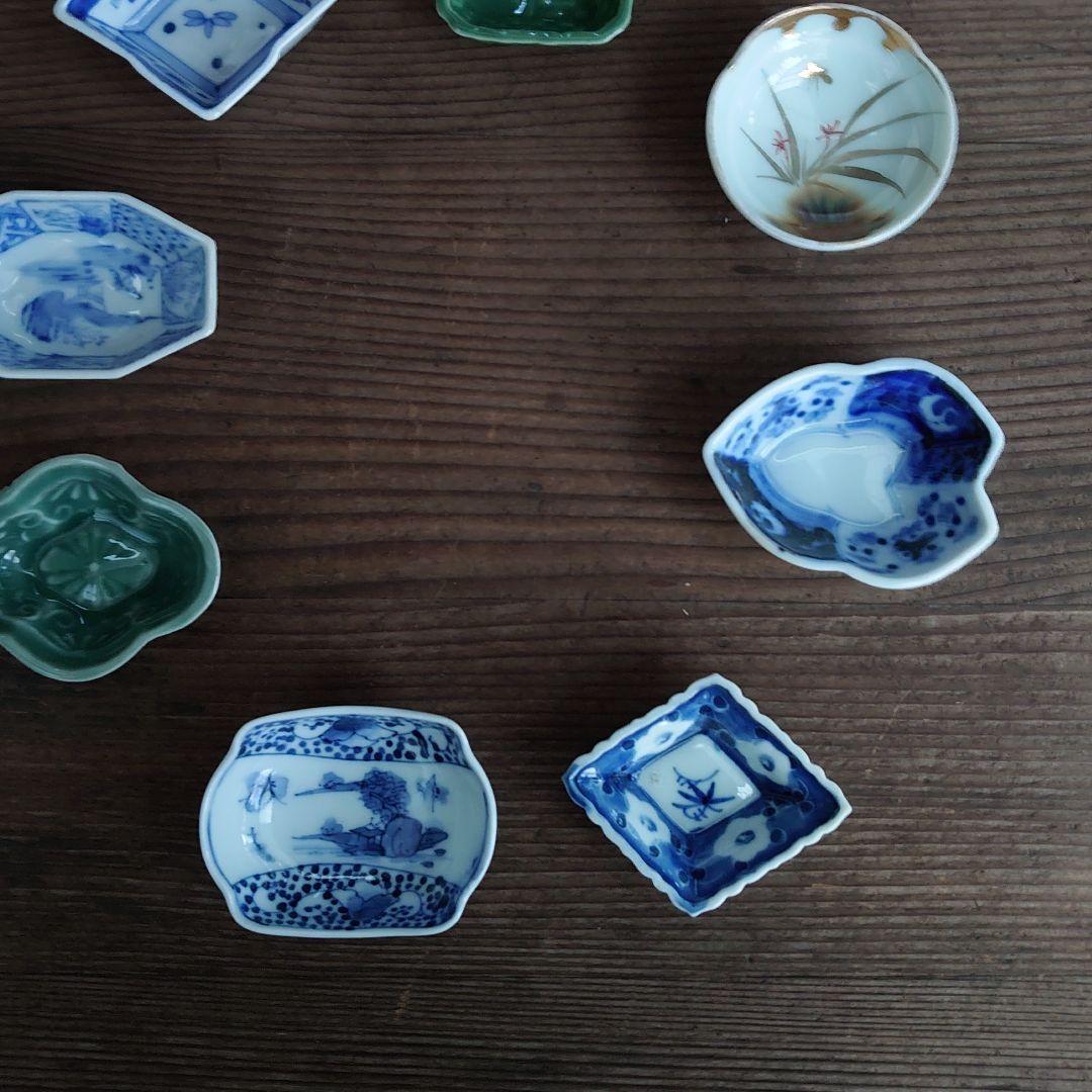 骨董 豆皿 菱形 木瓜形 慈姑形 8種8枚 骨董 アンティーク