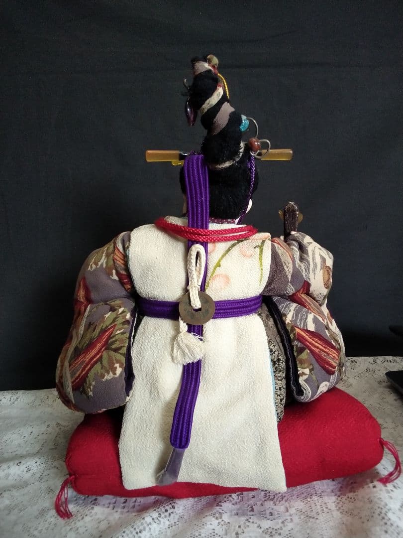 御所人形 伝統的な衣装 約30cm