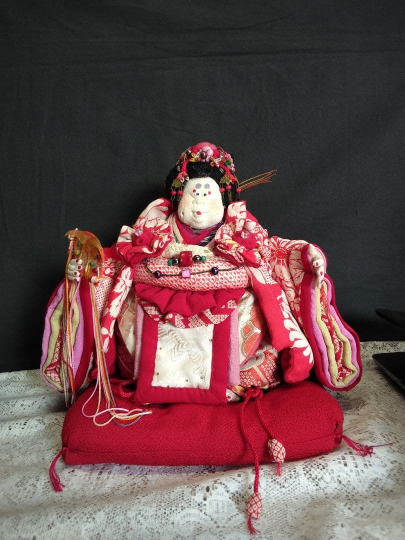 御所人形 伝統的な衣装 約30cm