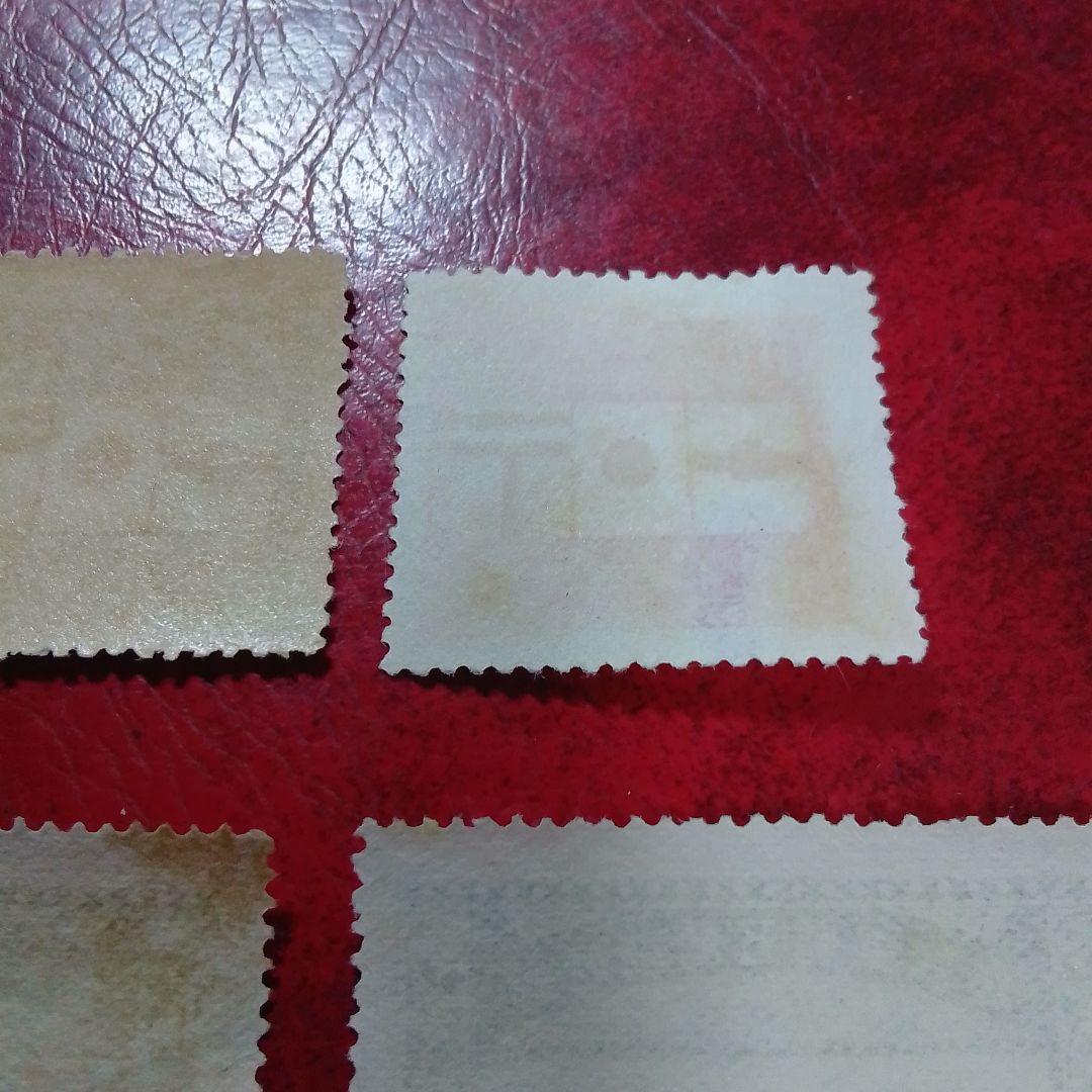 銭単位切手　大正10年　郵便創始50年記念　4種完　糊落ち　8500円