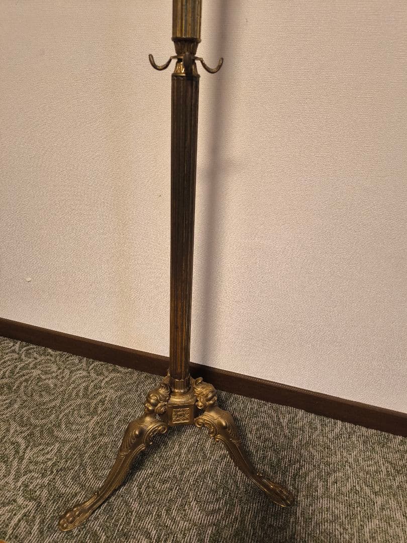 アンティーク　真鍮コートスタンド　ポールハンガー　クラシック　イタリア製