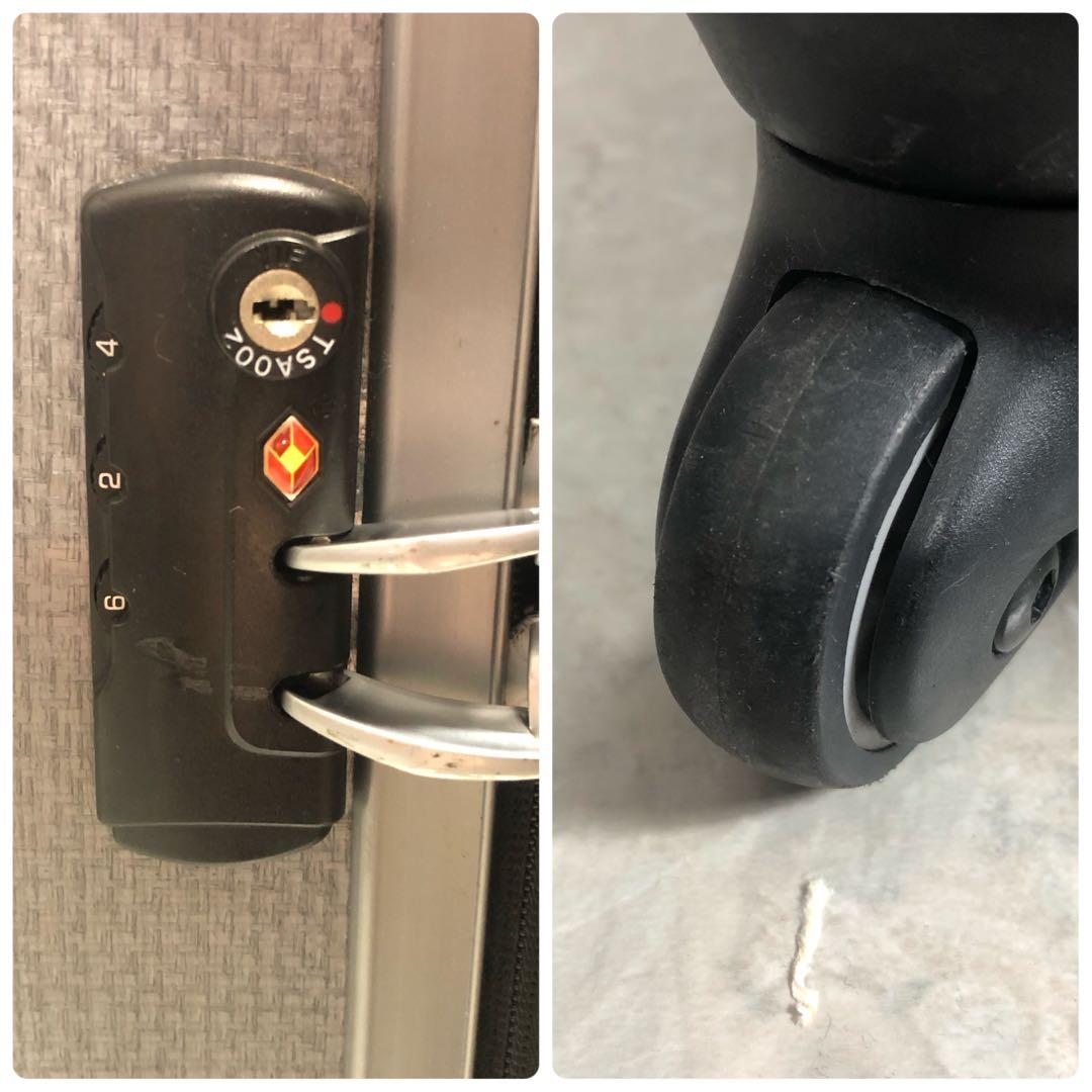 samsonite　スーツケース　グレー　大容量　軽量　4輪　TSAロック