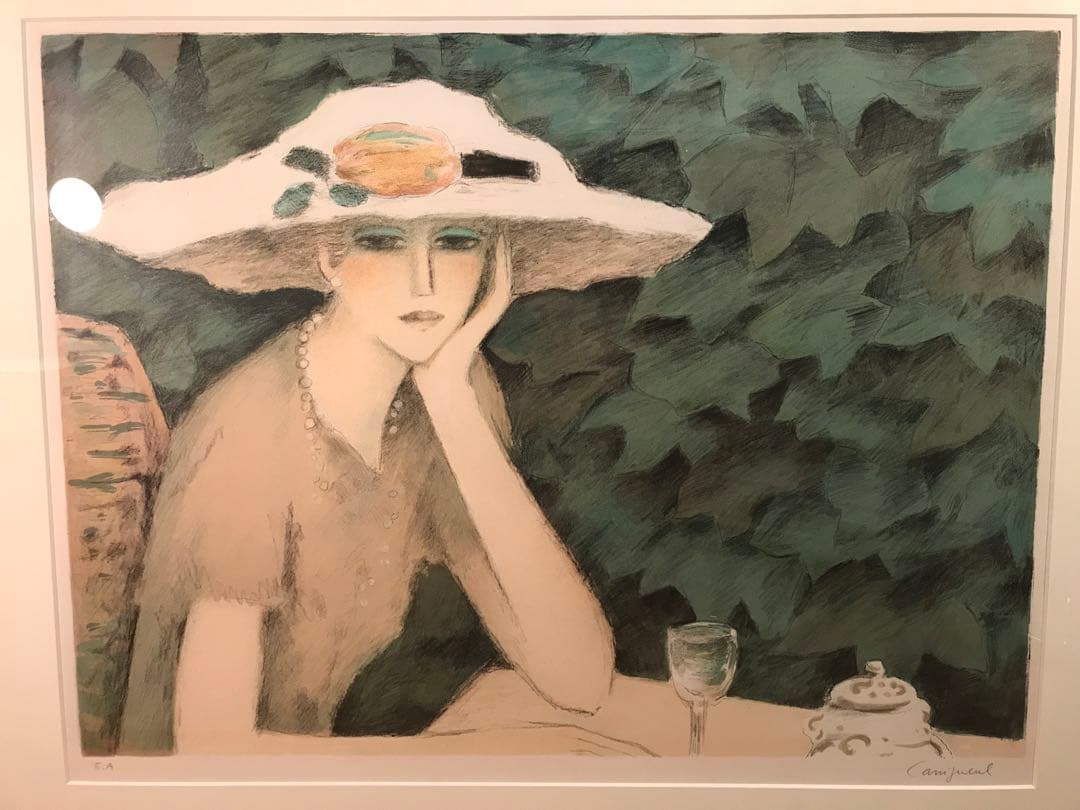 カシニョール　「クリスティーヌ」　リトグラフ　直筆サイン・作品保証書有り