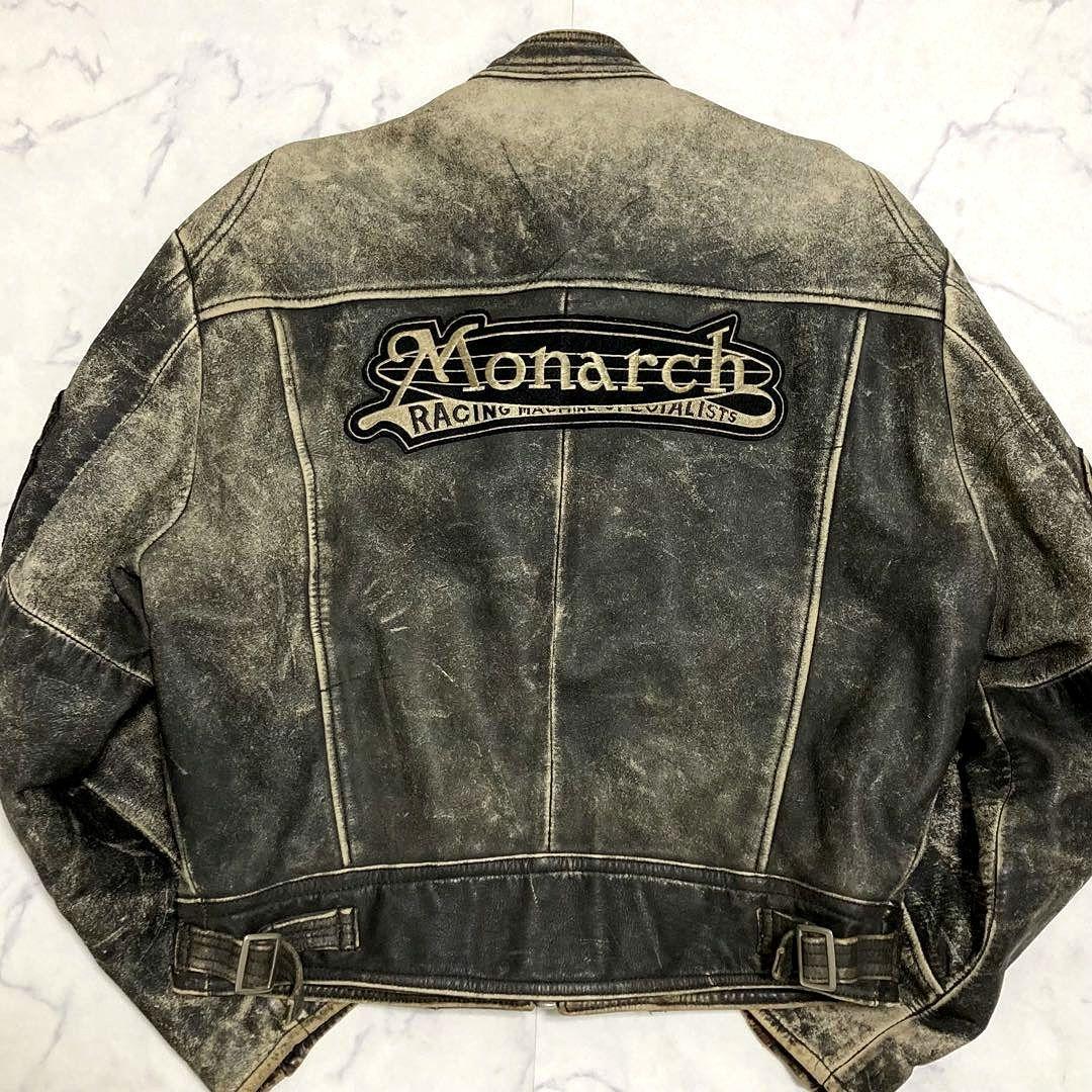 DOG FIGHT カウレザー ライダースジャケット 中綿 エイジング加工 5