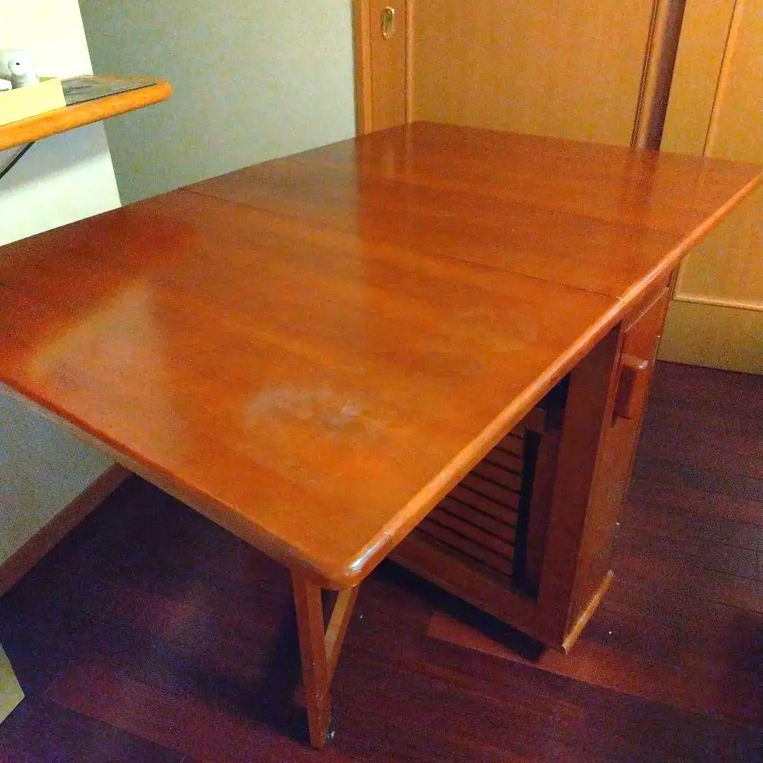 【ひよひよ】天然木 折りたたみ式 バタフライ ダイニングテーブル 送料無料