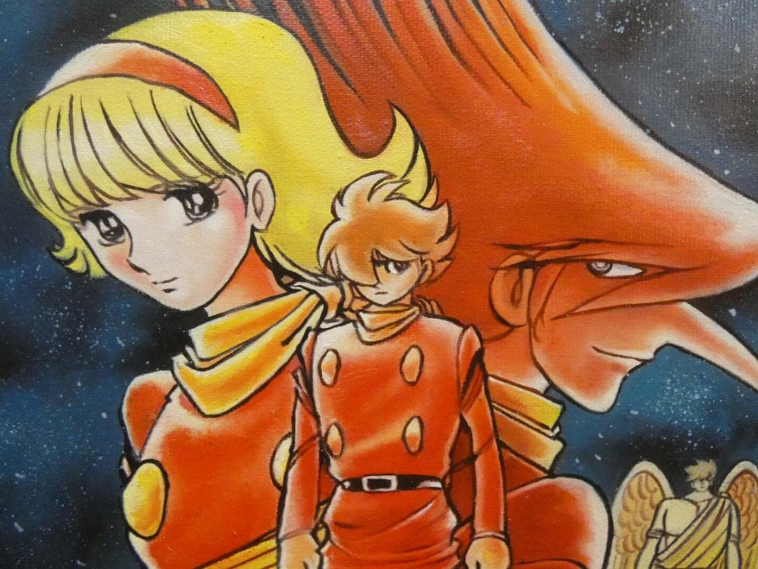 絵画　額付き　石ノ森章太郎　 F6 【　人物　】手描き