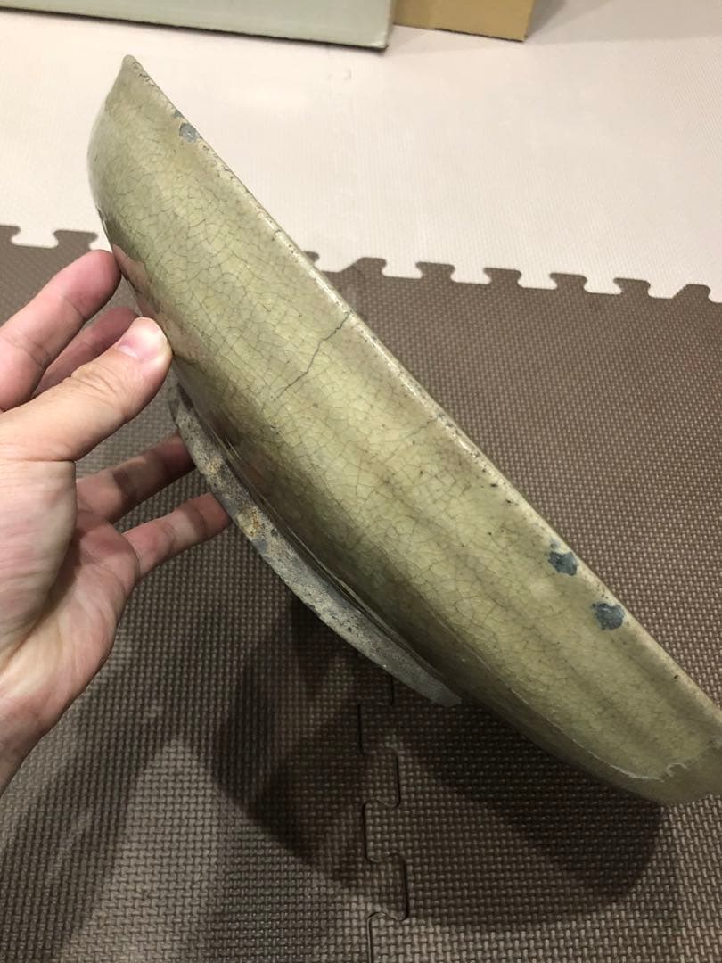 石皿。古瀬戸 。大皿。骨董品。古美術。希少品。舊家藏出。江戸時代